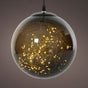 7" Micro 80LED Warm White Cappuccino Ball Ornament