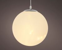 7" Micro 80LED Warm White Frosted Hanging Ball