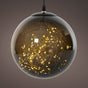 14" Micro 300LED Warm White Cappuccino Ball Ornament