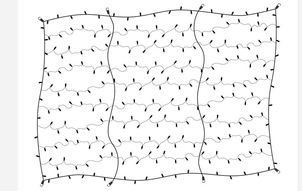 Pure White LED Trunk Net Light With 5MM Coaxial Grey Wire