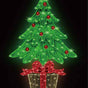 7 FT Green Christmas Tree With Warm White LED Twinkle Effect