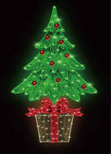 7 FT Green Christmas Tree With Warm White LED Twinkle Effect