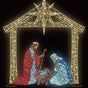 7 FT Warm White & Cool White Nativity Holy Family Scene Twinkle Effect