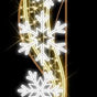 6 FT X 3 FT Warm White & Cool White Snowflake LED Pole Banner