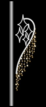 7 FT X 2 FT LED Diamond Shaped Pole Banner 120V