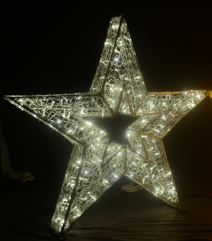 2 FT Cool White With Cool White Flashing Effect 3D Star