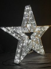 2 FT Cool White With Cool White Flashing Effect 3D Star