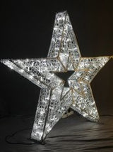 2 FT Cool White With Cool White Flashing Effect 3D Star