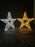 3' 3D Star Warm White With Cool White Flashing Effect Set Of 2