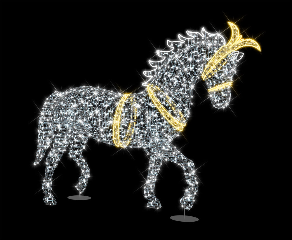 8.6 FT X 2.4 FT X 6.8 FT Royal Horse Cool White & Warm White LED Aluminum Frame