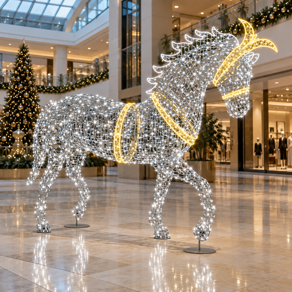 8.6 FT X 2.4 FT X 6.8 FT Royal Horse Cool White & Warm White LED Aluminum Frame