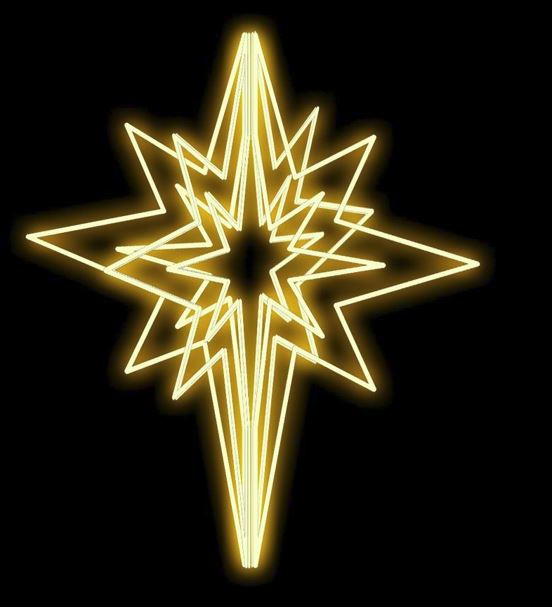 4.5 FT Freedom Star With Warm Whte LED