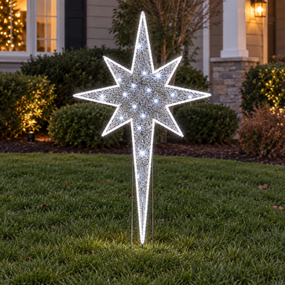 4 FT LED Cool White Bethlehem Star