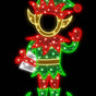 5 FT X 3 FT Red & Green Boy Elf LED Photo Op