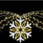 11 FT X 3 FT Warm White & Pure White Snowflakes LED Street Banner