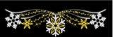 11 FT X 3 FT Warm White & Pure White Snowflakes LED Street Banner