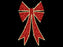 5 FT Red & Warm White LED Bow