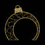 10 FT X 10 FT Warm White LED Gold Ornament Ball Photo Op