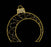 10 FT X 10 FT Warm White LED Gold Ornament Ball Photo Op