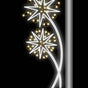 5 FT X 22" Warm White LED Star Pole Banner