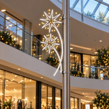 5 FT X 22" Warm White LED Star Pole Banner