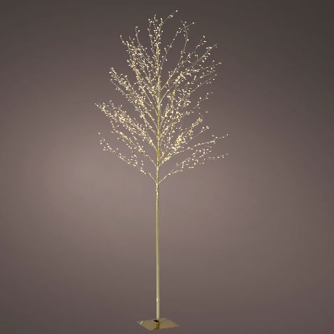 6 FT 720 LED Warm White Micro Tree With Gold Trunk
