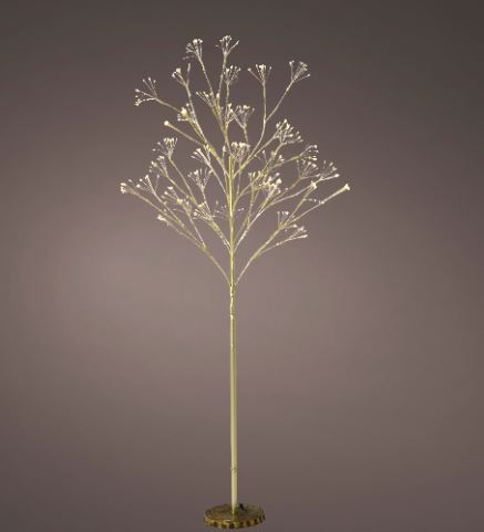 5 FT Micro Tree Warm White 1350 LED With Gold Trunk