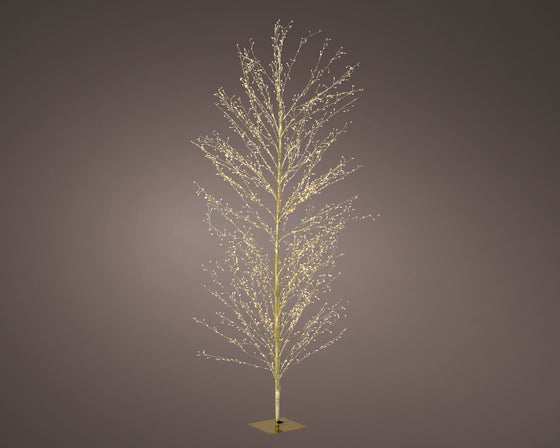 6 FT 1755 LED Warm White Micro Tree With Gold Trunk
