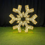 47" 3D Snowflake Warm White With Cool White Flashing Effect