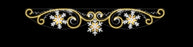 16.5 FT X 3 FT LED Snowflake Street Banner Pure White & Warm White LED