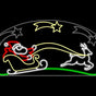 6 FT X 2 FT LED Animated Santa On Sleigh