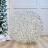 1.6 FT 100 LED Warm White Silver Ball