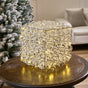 11" 100 LED Warm White Silver Cube