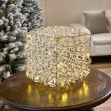 11" 100 LED Warm White Silver Cube