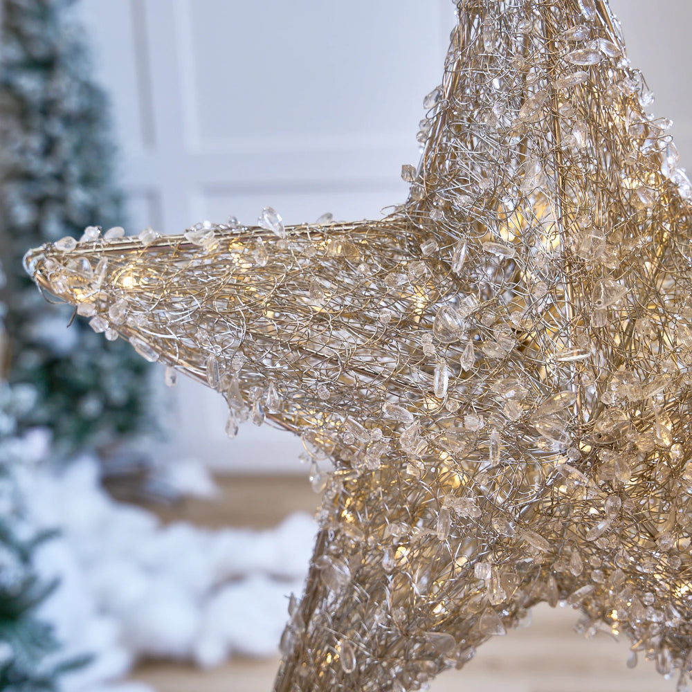 1.8 FT 165 LED Warm White Gold Star