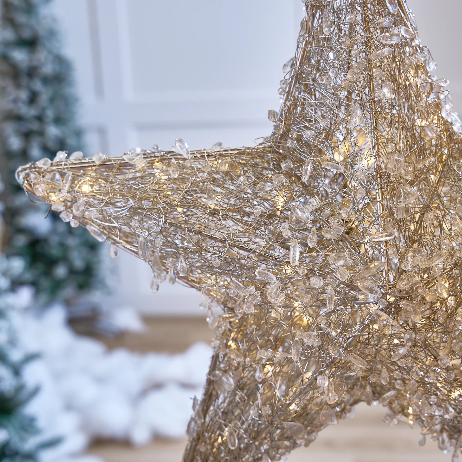 1.8 FT 165 LED Warm White Gold Star