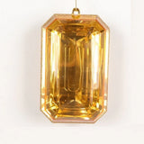 8" Gold Glitter Jewel Ornament