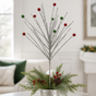 30" Silver Glitter Burst Stem