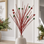 30" Red Glitter Burst Stem