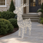 3.5 FT Silver Reindeer 800LED Micro Warm White