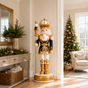 6 FT Black, White & Gold Nutcracker