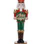36" Red & Green LED Holy Leaves Nutcracker