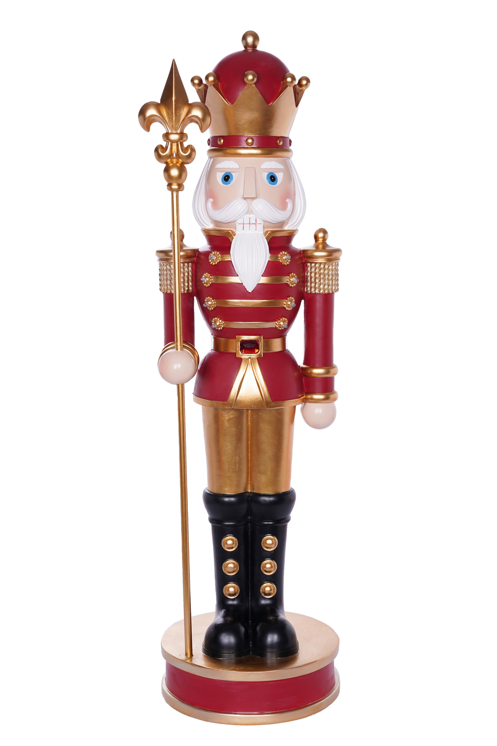 36" Red & Gold Nutcracker With Sceptre