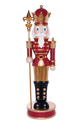 36" Red & Gold Nutcracker With Sceptre