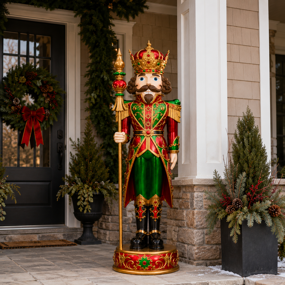 8 FT Red & Green Nutcracker