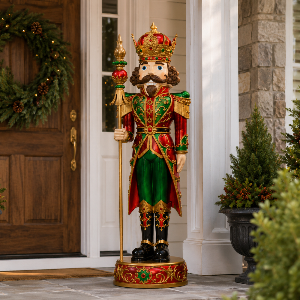 8 FT Red & Green Nutcracker