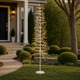 9 FT 2048 LED Warm White Micro Tree With White Trunk