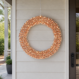 23" Rose Gold Wreath Micro Warm White LED