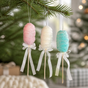 16" Multi Cotton Candy Stem Ornament Assorted