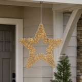23" 400 Micro LED Warm White Rose Gold Star